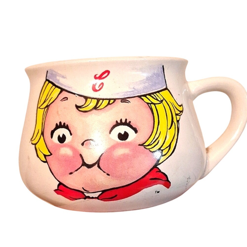 Vintage 1998 Campbell's Soup Kid Ceramic Mug Houston‎ Harvest Large Coffee Cup